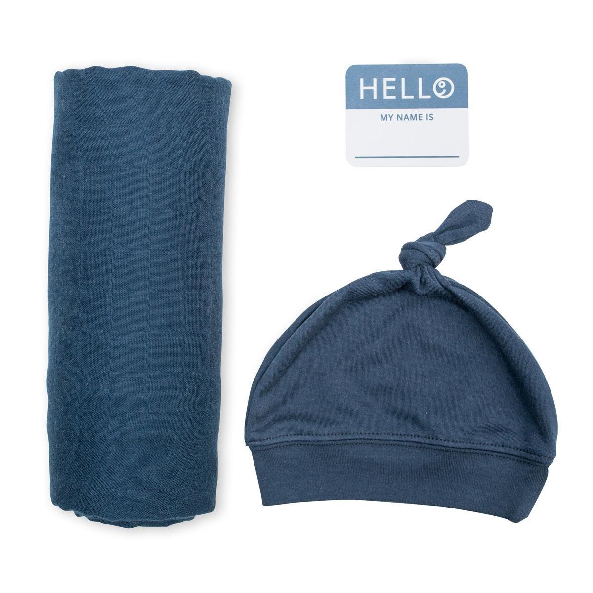 Lulujo Hello World - Swaddle & Mutsje - Navy