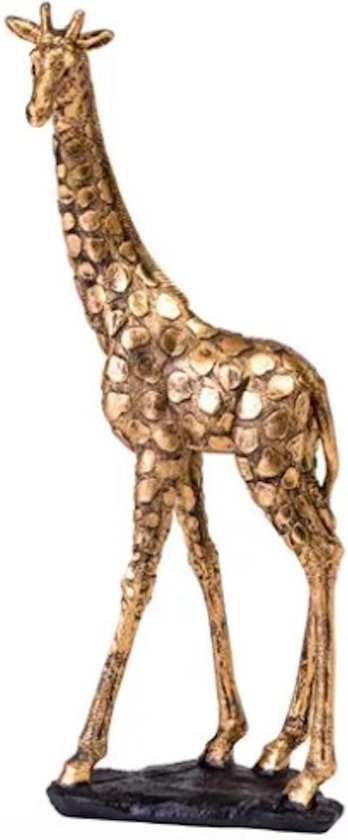 bitter halen Aandringen Luxe Gouden Giraffe beeld - Hoogte 46 cm - decoratie - dieren | bol.com