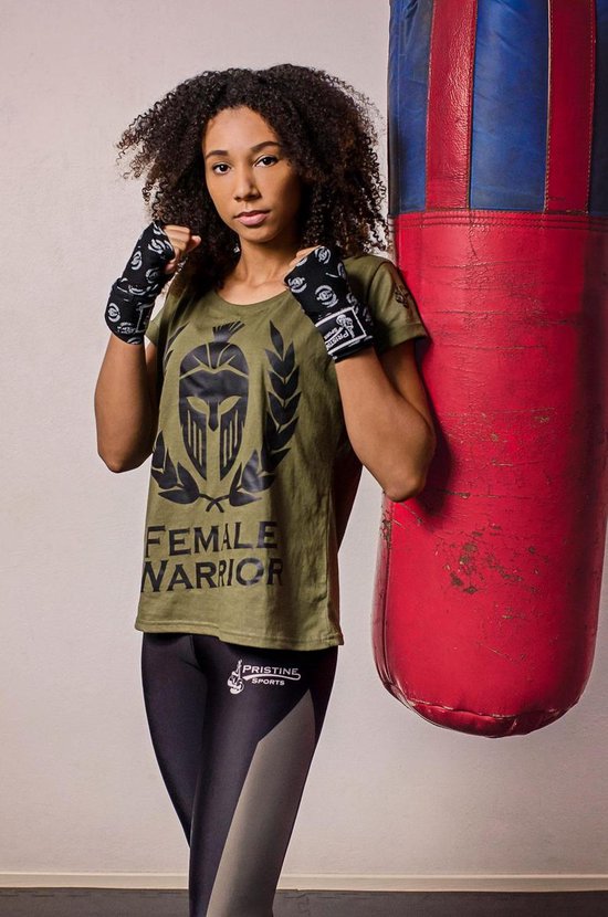 moreel Wiegen schaduw Sport top Dames - Fitness/Kickboks tshirt - Female Warrior Tshirt -  Pristine Sports -... | bol.com