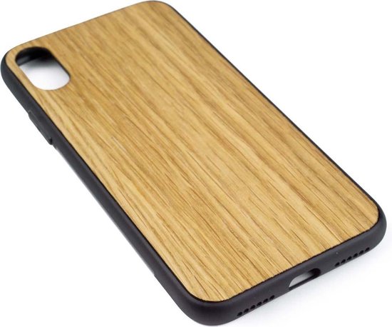 paneel Leed Mysterieus Houten Telefoonhoesje iPhone X – Bumper case - Eiken | bol.com