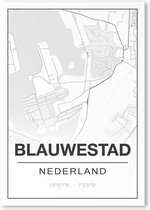 Poster/plattegrond BLAUWESTAD - 30x40cm