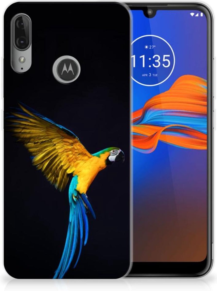 Motorola Moto E6 Plus TPU Hoesje Papegaai