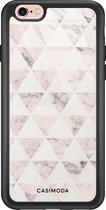 iPhone 6/6s hoesje glass - Snake triangles | Apple iPhone 6/6s case | Hardcase backcover zwart