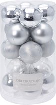 Home & Styling kerstballen set zilver 4 cm 20-delig