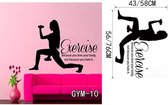 3D Sticker Decoratie Fitness Gym Wall Decal Vinyl Wall Sticker Sport Home Mural Art Home Decor - GYM10 / Large