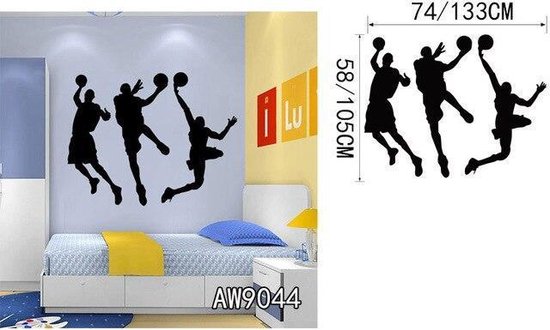 3D Sticker Decoratie Hot Sales Spelen Basketbal Muurstickers Home Decor Muurstickers voor Kinderkamer Decoratie Vinyl Stickers Gewoon doen het Art Mural - AW9044 / Small