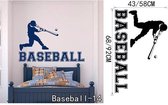 3D Sticker Decoratie Honkbalspeler Shorting With BIg Baseball Vinyl Wall Sticker Home Slaapkamer Art Design Sport Series Wallpaper - Baseball14 / Large