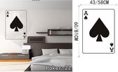 3D Sticker Decoratie Poker Pro Kaarten Spade Club Hart Diamant Muursticker, pak Spelen Game Room Night Kelder Decoratieve Decals - Poker22 / Large