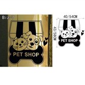 3D Sticker Decoratie Gratis WiFi en Welkom Vinyl Sticker Decalbord voor deur en winkel Uitstekende kwaliteit Winkel Glazen venster Vinilos Home Decor - Biz7 / Large