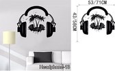 3D Sticker Decoratie Grappig DIY Muziek DJ Hoofdtelefoon Muurstickers Jongenskamer Muurdecor Vinyl Decals Muziek is mijn leven Modeontwerp Woondecoratie - Headphone13 / Large