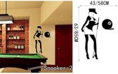 3D Sticker Decoratie Cartoon Design Spelen Pool Snooker Muurstickers Vinyl Verwijderbaar Zelfklevend Home Decor Muurtattoo voor de woonkamer - Snooker2 / Small