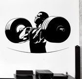 3D Sticker Decoratie Sports Wall Sticker Sport Powerlifting Bodybuiliding Barbell Crossfit Vinyl Decal Fitness Room Decoration Gym Wall Stickers
