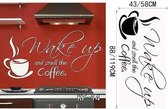 3D Sticker Decoratie Koffie Wall Art Decal Sticker Vinyl koffie muurstickers voor coffeeshop of kantoor Decor - KF14 / Small