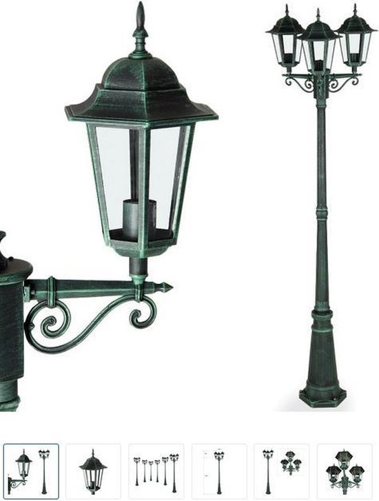 Buitenlamp, tuinlantaarn, staande lamp, Groen | bol.com