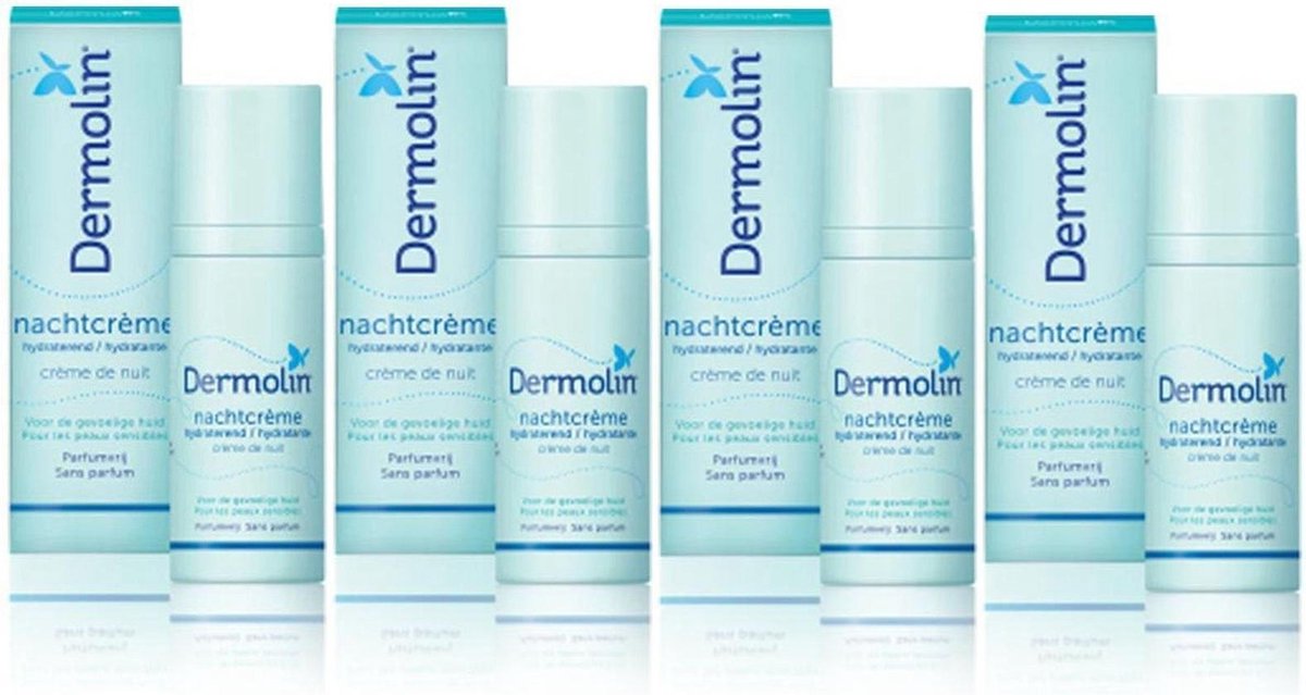 Dermolin Nachtcrème 4 x 50 ml Voordeelverpakking