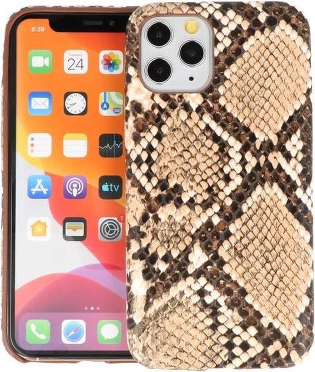 Slang Design Back Cover voor iPhone 11 Pro Beige