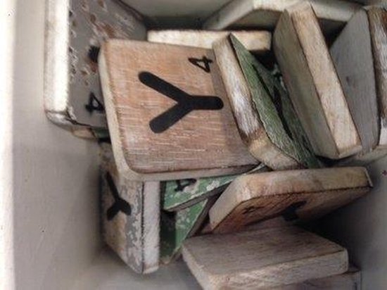 Thils Living houten letters & tekens Scrabble Letter Y