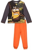 Minions - 2-delige Pyjama-set - Model "Bob the Neander-Minion" - Bruin / Oranje - 104 cm - 4 jaar