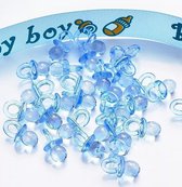 Mini speentjes | Blauw | 10 stuks | Blue | Jongen | Babyshower | Decoratie | Cadeauverpakking