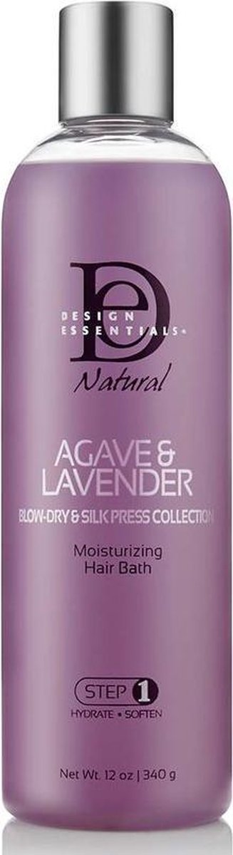 Design Essentials Agave & Lavender Moisturizing Hair Bath Shampoo - 340gr.