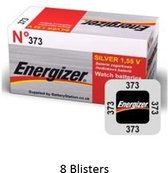 8 stuks (8 blisters a 1 stuk) Energizer 373 LD Knoopcel batterij Zilver-oxide (S) 1,55 V