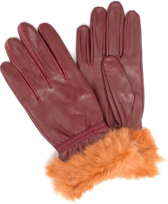 knoop Lichaam Injectie Leren handschoenen - Dames handschoenen - Warme handschoenen - Rode  handschoenen met... | bol.com