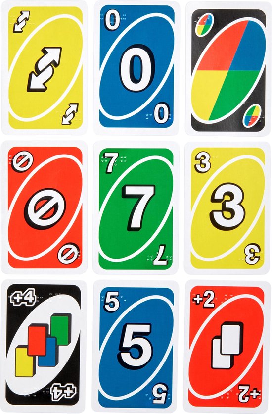 Mattel Games UNO Braille