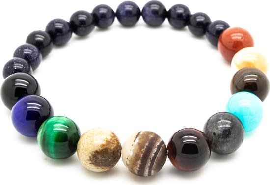 Armband - kralen - 1 snoer - diverse kleuren natuursteen - planeet -  Sorprese - 20 cm... | bol.com