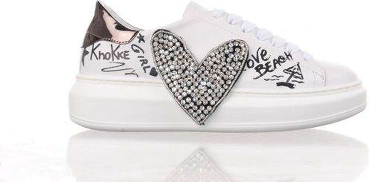 MAURY witte damessneaker 'Knokke' - Schoenen.nl