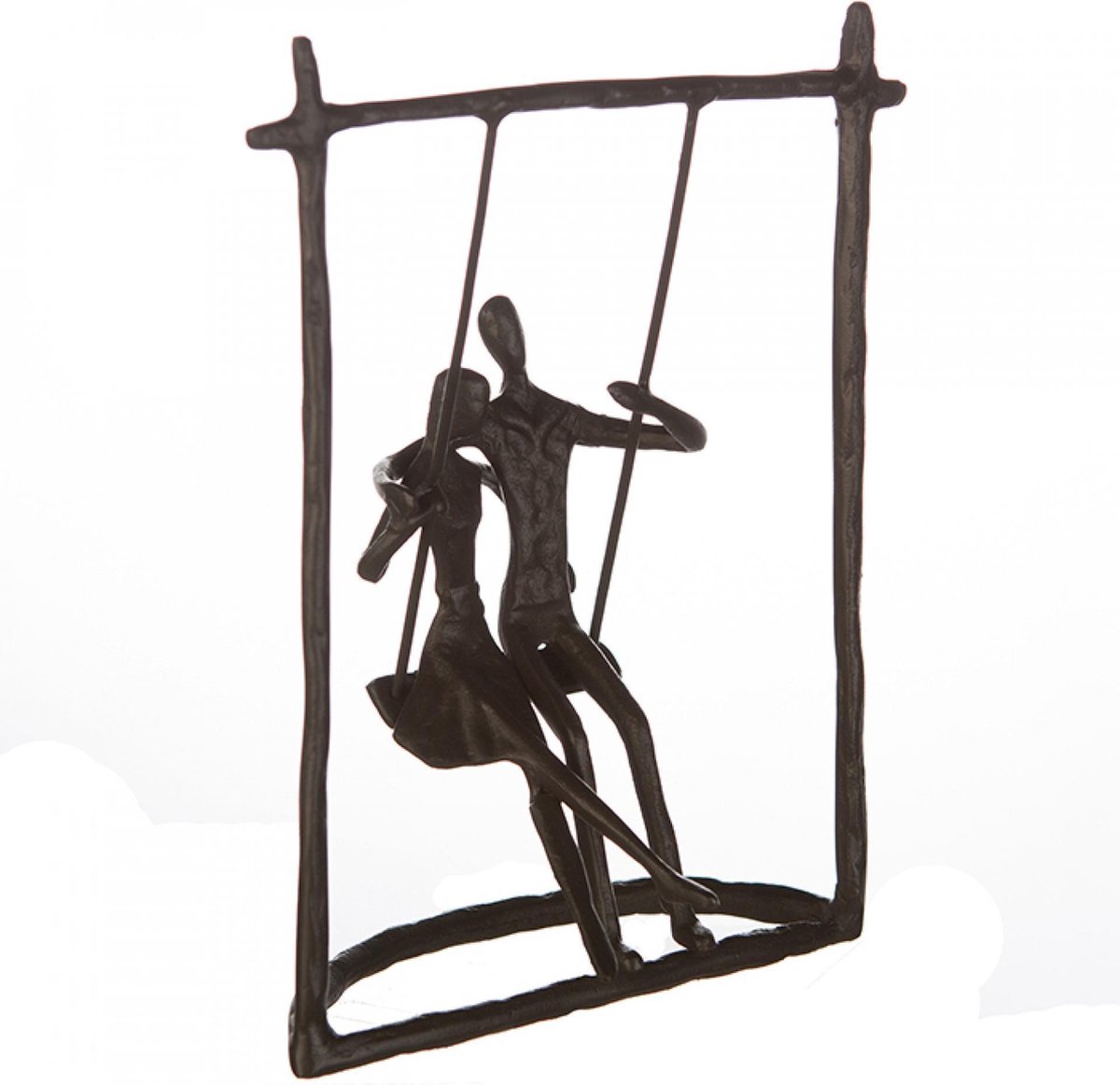 Sculptuur Beeld - Staal - Samen Schommelen - echtpaar - stel op schommel - Gilde handwerk - design