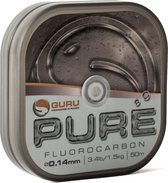 Guru Pure Fluorocarbon - 0.14mm - 50m - Transparant