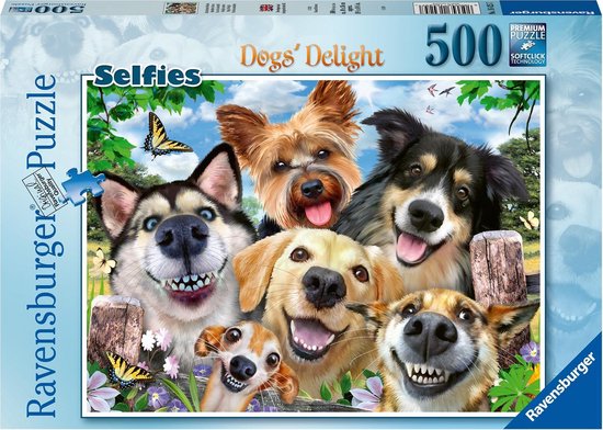 onderwerpen Reflectie Accumulatie Ravensburger puzzel Vrolijke Honden - Legpuzzel - 500 stukjes | bol.com