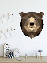 Origami veelhoekige beer muursticker kinderkamer