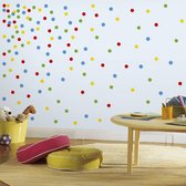 RoomMates Muursticker Primary Confetti Dots