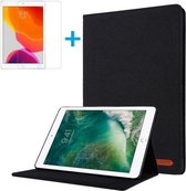 iPad 10.2 inch 2019 / 2020 / 2021 hoes - Book Case met Soft TPU houder + Screenprotector - Zwart