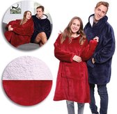 Huggle Hoodie – Oversized Blanket Hoodie – TV Deken – Fleece Deken – Rood