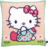 Vervaco Hello Kitty Op het grasveld Kruissteekkussen pakket PN-0155210