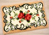 Kit tapis noeud Classic avec roses - Vervaco - PN-0021857
