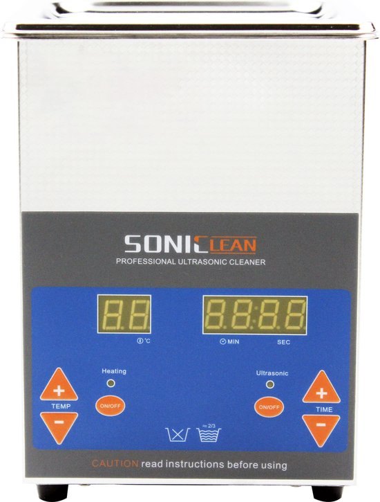 SonicClean 2L digitale ultrasoon reiniger - Ultrasone reinigingsmachine - RVS