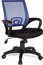 Bureaustoel - Kinderstoel - Voor kinderen - In hoogte verstelbaar - Mesh - Blauw/zwart