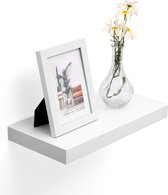 Nancy's Wandplank Hout Wit - Wandplank Zwevend - Wandplanken 40 x 20 x 3,8 cm