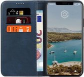Casecentive Leren Wallet case - Portemonnee hoes - iPhone 11 Pro Blauw