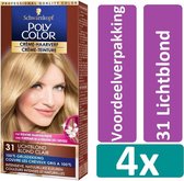 Poly Color Haarverf - 31 Lichtblond - 4 stuks - Voordeelverpakking