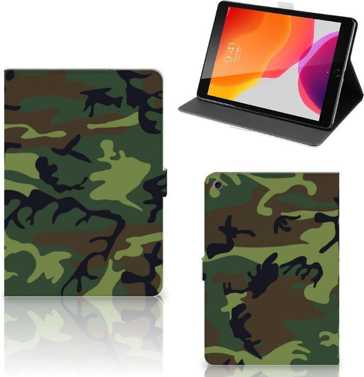 iPad 10.2 2019 | iPad 10.2 2020 | 10.2 2021 Tablet Hoes Army Dark