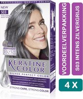 Schwarzkopf Keratine Color Haarverf S03 Intens Zilvergrijs 4 Stuks Voordeelverpakking