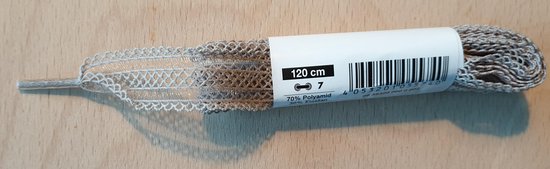 Dernières lacets mode - Dentelle - spécialement pour vos chaussures cool - 120cm de long 2cm de large beige / gris