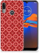 GSM Hoesje Motorola Moto E6 Plus TPU bumper Batik Red