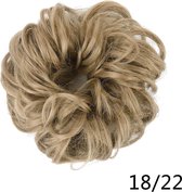 Messy hair bun scrunchie #18/22 warm gember bruin