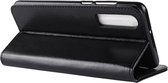 Huawei P30 Hoesje - Mobigear - Wallet Serie - Kunstlederen Bookcase - Zwart - Hoesje Geschikt Voor Huawei P30