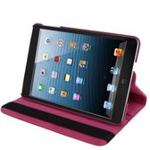 Apple iPad Mini 3 (2014) Hoes - Mobigear - 360 Rotating Serie - Kunstlederen Bookcase - Magenta - Hoes Geschikt Voor Apple iPad Mini 3 (2014)